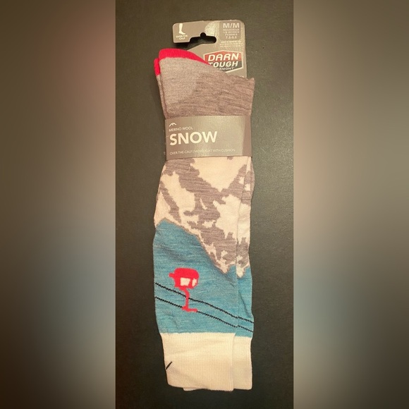 Darn Tough Snow Merino Wool 1827 Glacier Mountain Yeti Midweight Size Medium - Picture 1 of 10